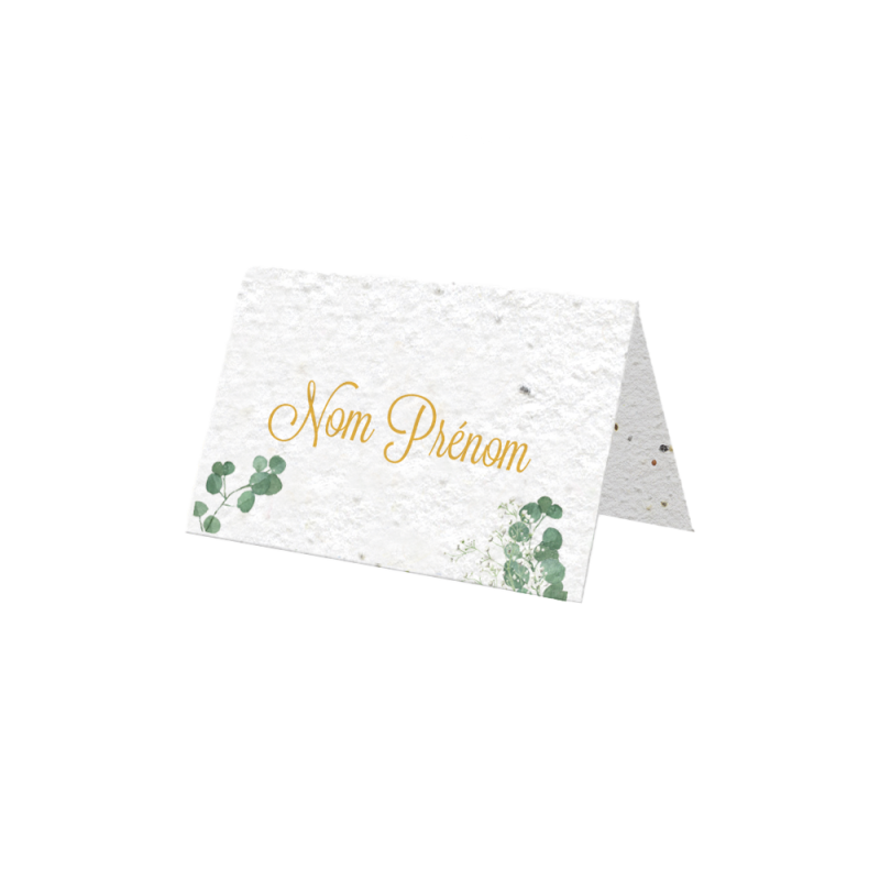 Marque place "Eucalyptus" | Papierfleur, le papier qui fleurit