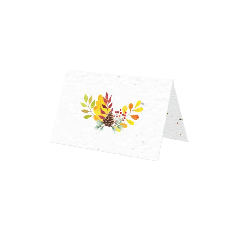 Marque-place "couronne automnale" | Papierfleur, le papier qui fleurit