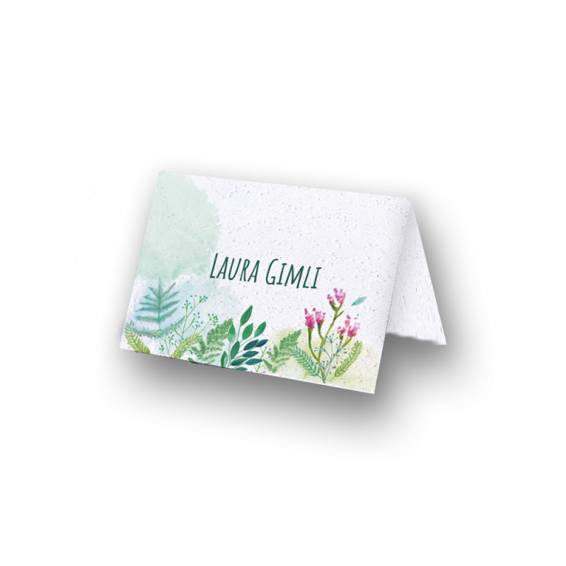 Marque-place "feuillage" | Papierfleur, le papier qui fleurit