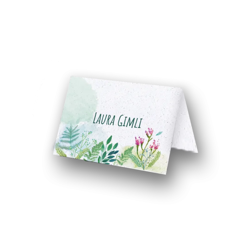 Marque-place "feuillage" | Papierfleur, le papier qui fleurit