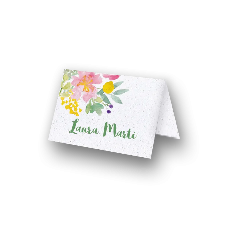 Marque-place "un air printanier" | Papierfleur, le papier qui fleurit