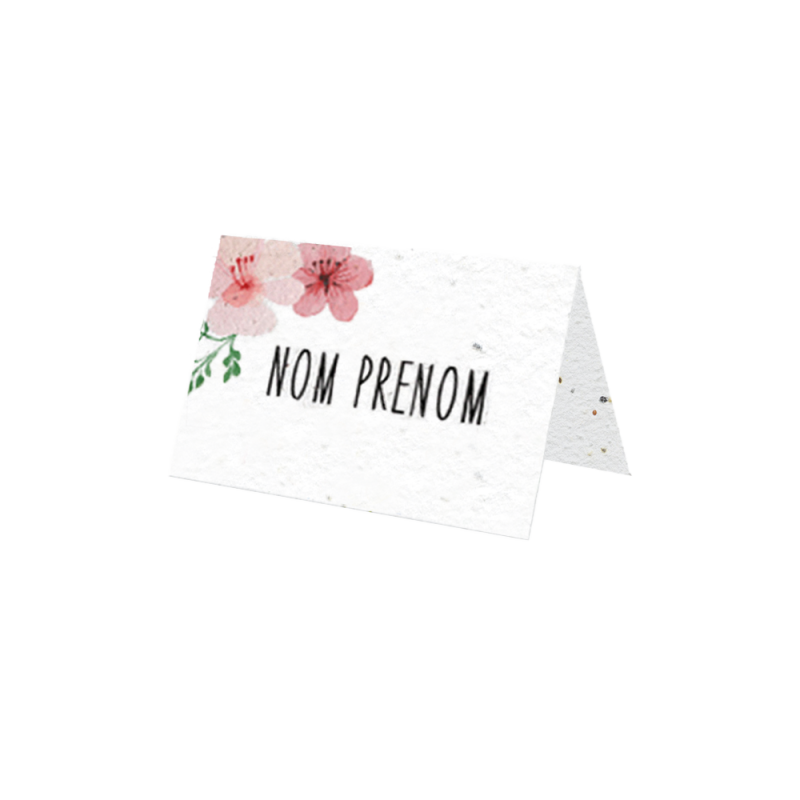 Marque place "Champ de fleurs" | Papierfleur, le papier qui fleurit