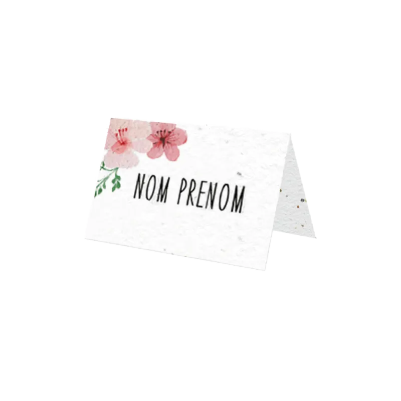 Marque place "Champ de fleurs" | Papierfleur, le papier qui fleurit