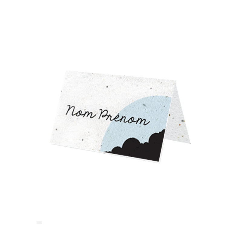 Marque place "Comme sur un nuage" | Papier Fleur le papier qui fleurit