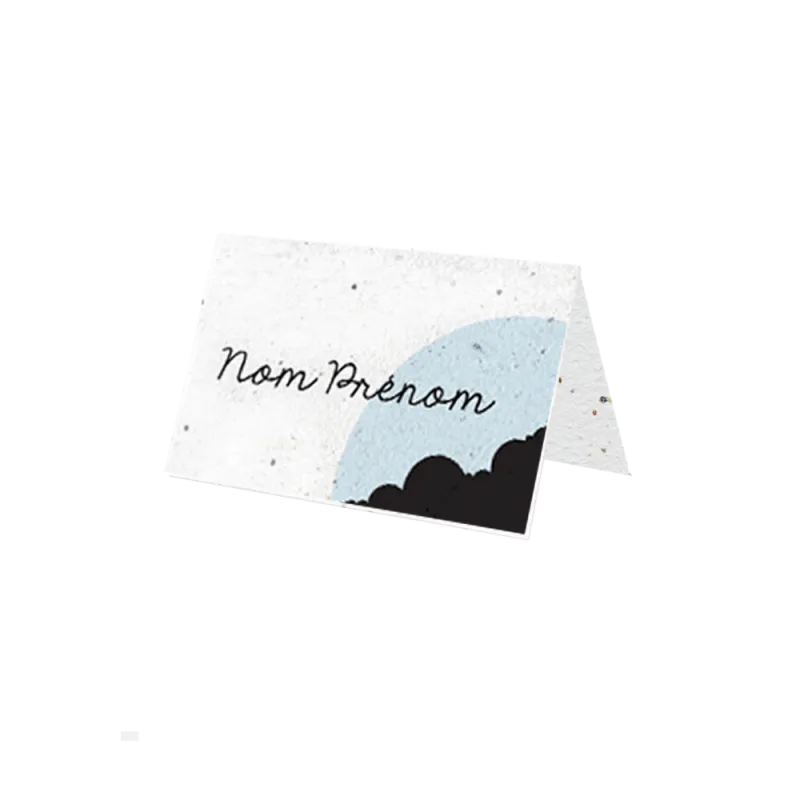 Marque place "Comme sur un nuage" | Papier Fleur le papier qui fleurit