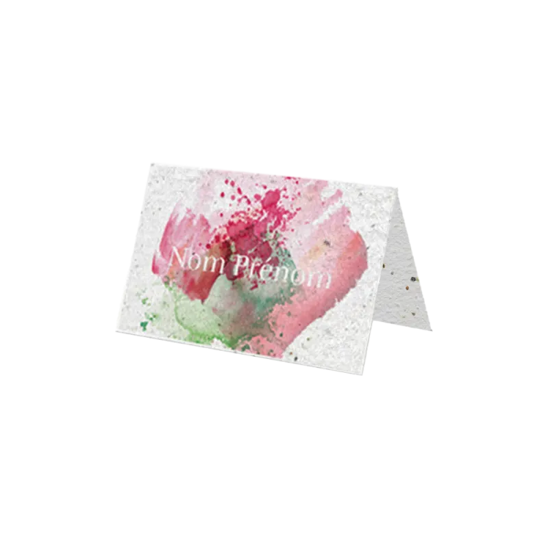 Marque places "La vie en couleur" | Papierfleur, le papier qui fleurit