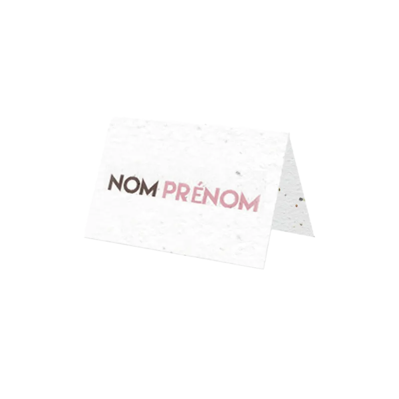 Marque place ensemencé « Dans le vent »  | Papier Fleur le papier qui fleurit