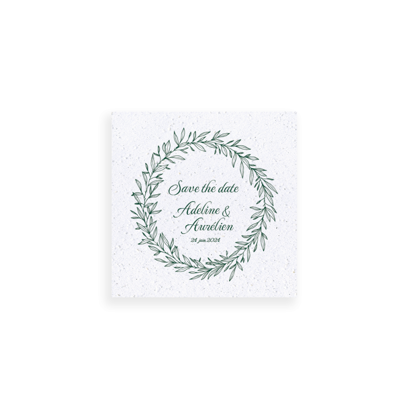 Save-the-date à planter | Papierfleur, le papier qui fleurit