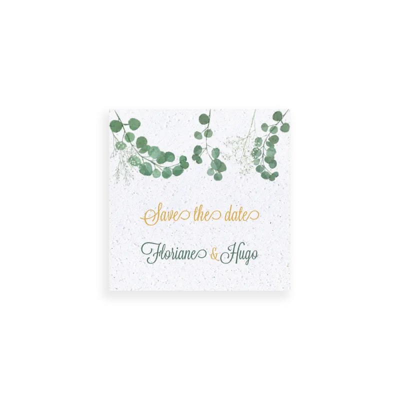 Save-the-date à planter | Papierfleur, le papier qui fleurit