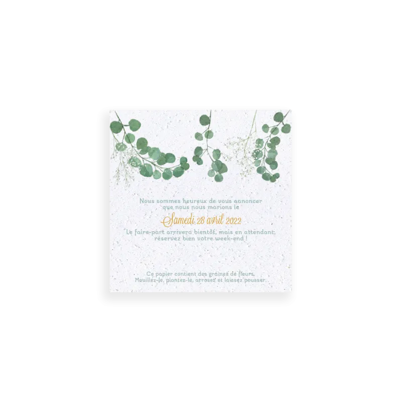 Save-the-date à planter | Papierfleur, le papier qui fleurit