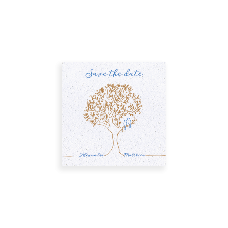 Save-the-date à planter | Papierfleur, le papier qui fleurit