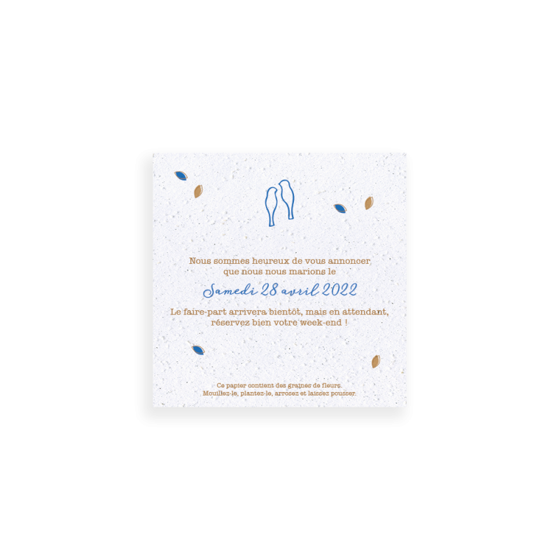 Save-the-date à planter | Papierfleur, le papier qui fleurit