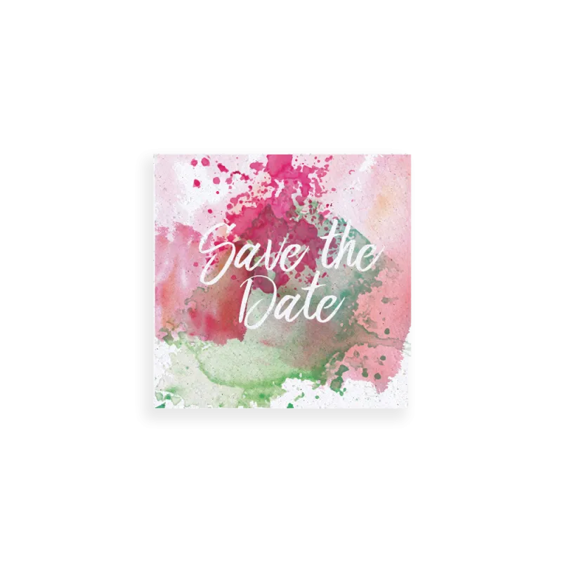 Save the date la vie en couleur à planter | Papierfleur, le papier qui fleurit