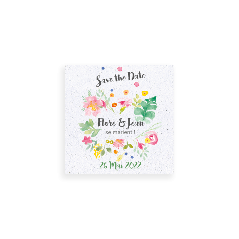 Save-the-date Éclat de fleurs à planter | Papierfleur, le papier qui fleurit
