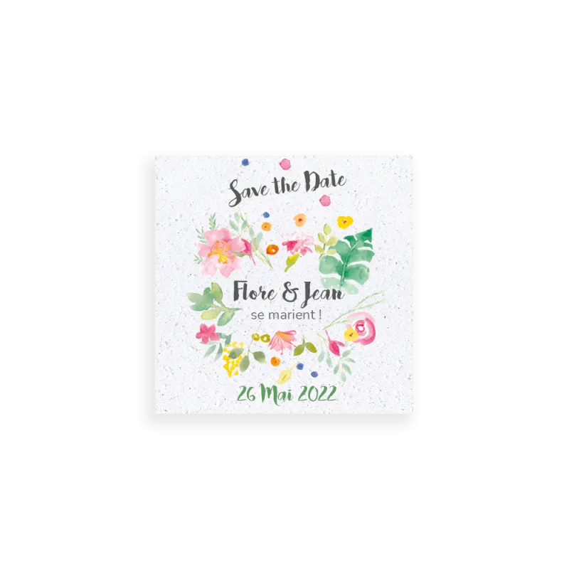 Save-the-date Éclat de fleurs à planter | Papierfleur, le papier qui fleurit