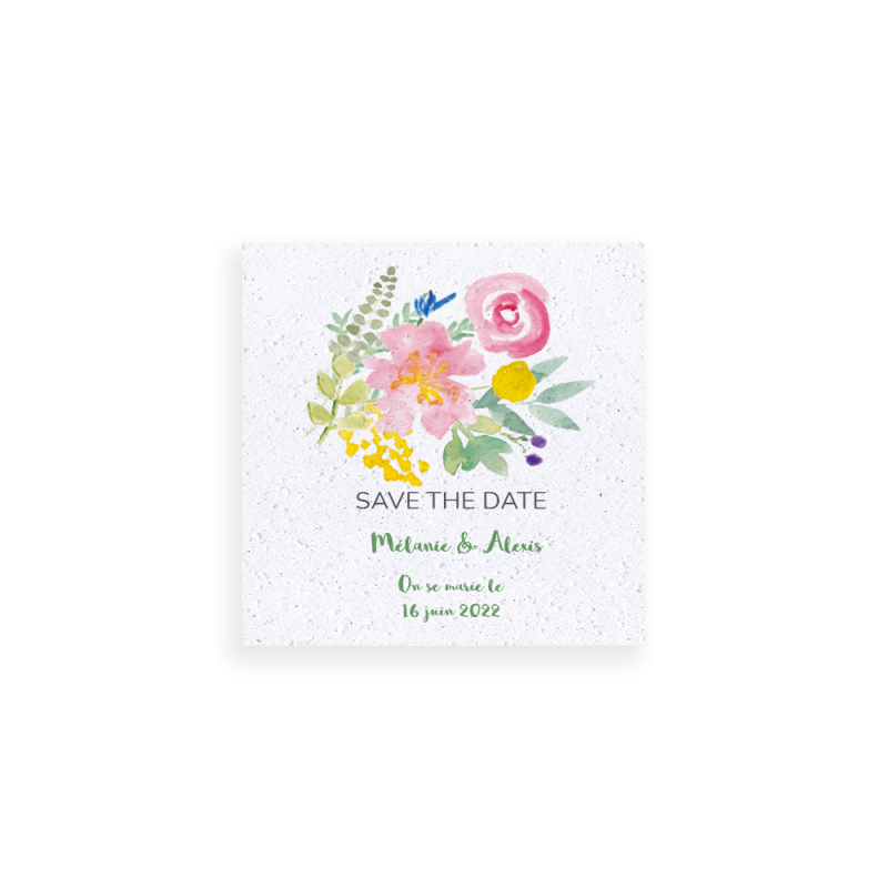 Save-the-date un air printanier à planter | Papierfleur, le papier qui fleurit