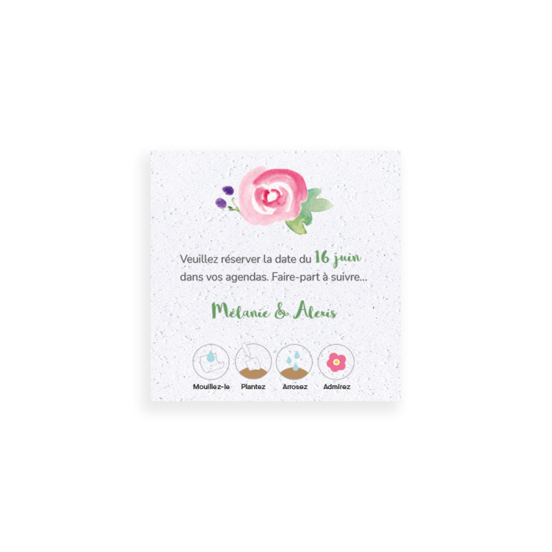 Save-the-date un air printanier à planter | Papierfleur, le papier qui fleurit