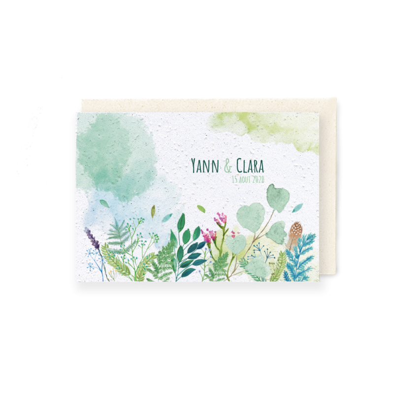 Faire-part "Feuillage" | Papierfleur, le papier qui fleurit
