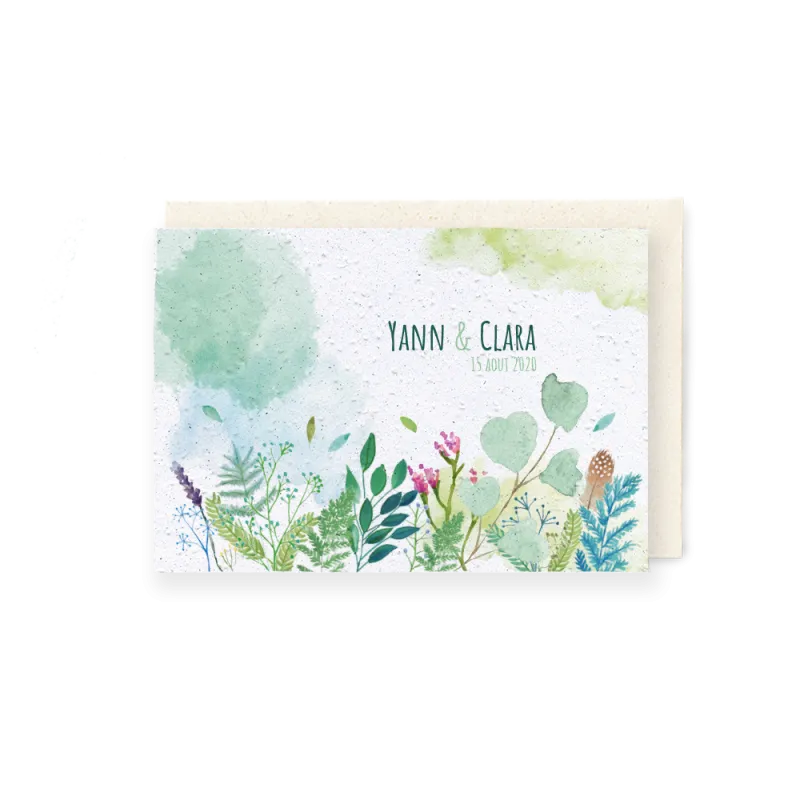 Faire-part "Feuillage" | Papierfleur, le papier qui fleurit