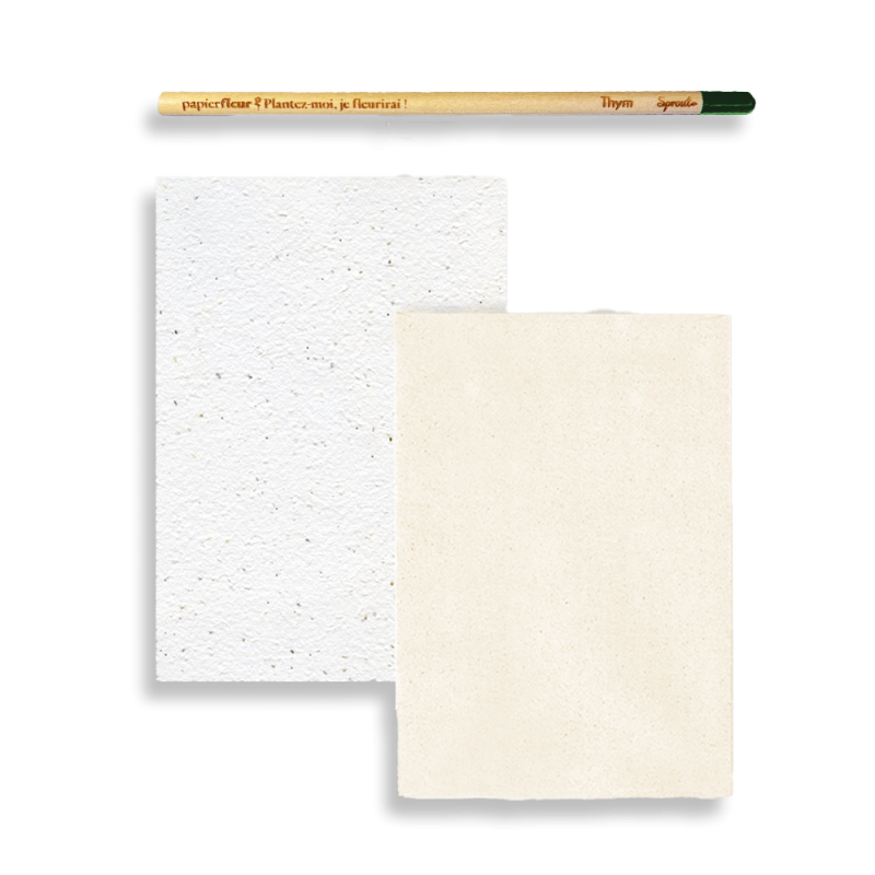 Set de correspondance carte postale | Papierfleur, le papier qui fleurit