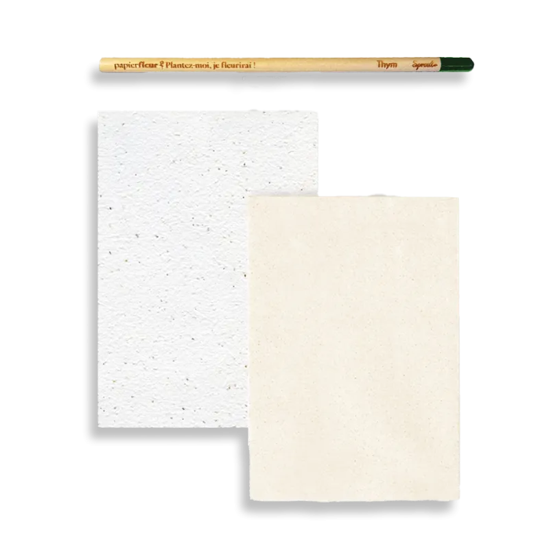 Set de correspondance carte postale | Papierfleur, le papier qui fleurit