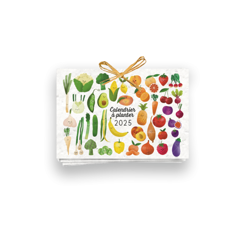 Calendrier à planter 2025 - Fruits et légumes | Papierfleur