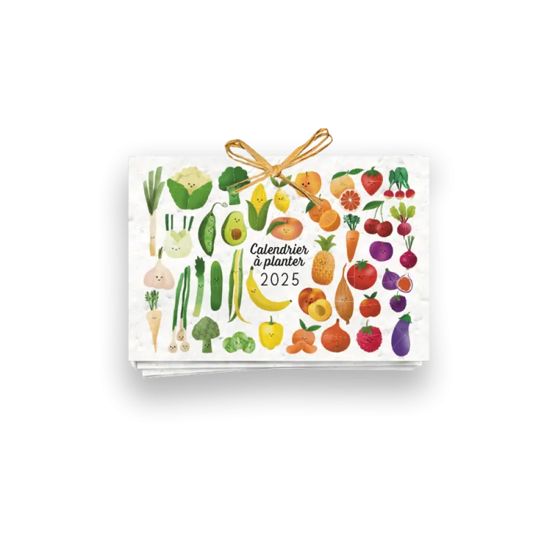 Calendrier à planter 2025 - Fruits et légumes | Papierfleur