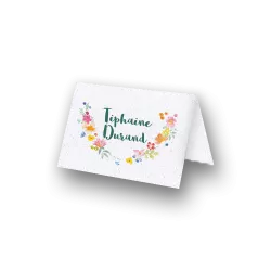 Marque-place « Cœur de fleurs »