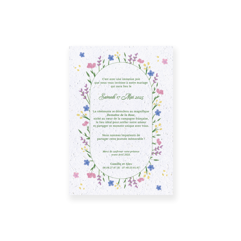 Faire-part à planter "Clairière" | Papierfleur, le papier qui fleurit