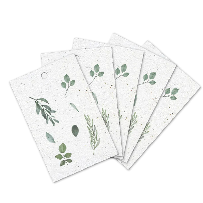 Lot de 5 étiquettes cadeau à planter | Papierfleur.fr, le papier qui fleurit
