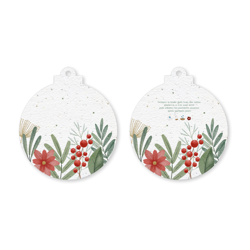 Boules de Noël à planter | Décorations en papier ensemencé