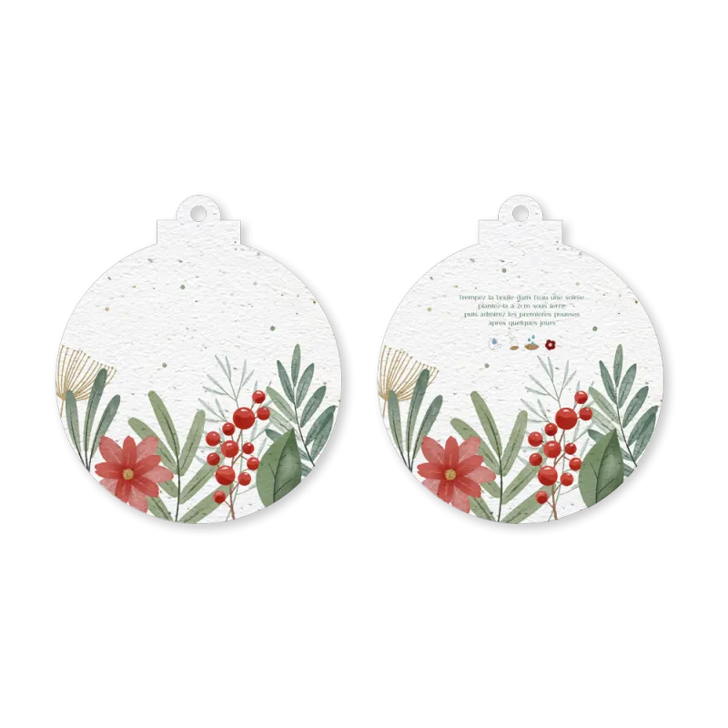 Boules de Noël à planter | Décorations en papier ensemencé