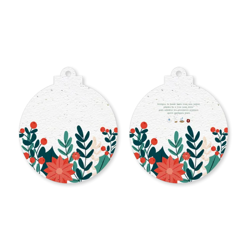 Boules de Noël à planter | Décorations en papier ensemencé