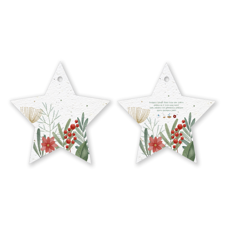Boules de Noël à planter | Décorations en papier ensemencé