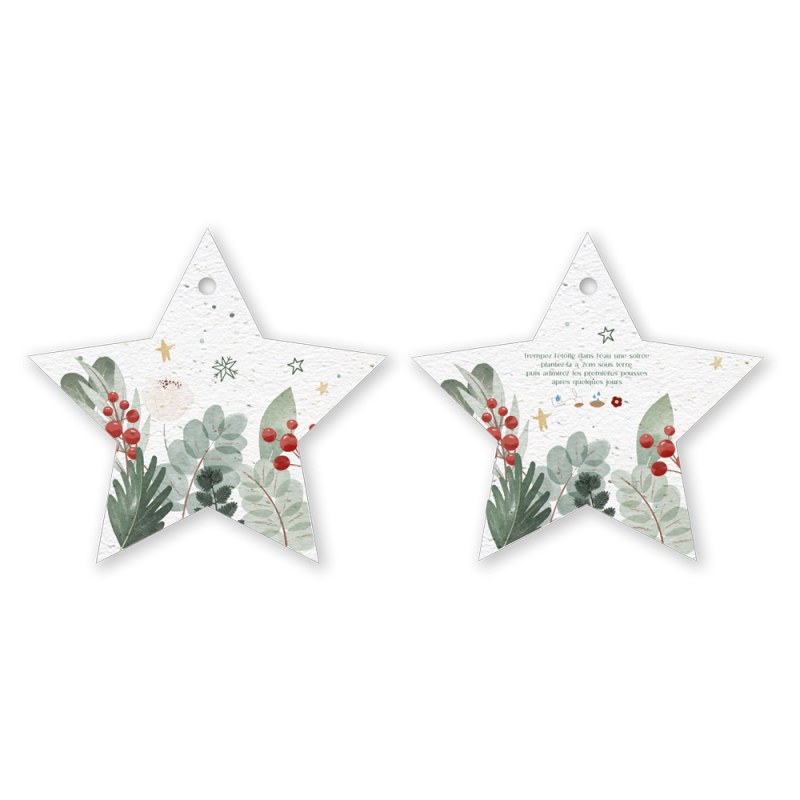 Boules de Noël à planter | Décorations en papier ensemencé