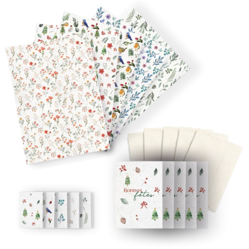 Kit Noël zéro déchet | Papierfleur.fr, le papier qui fleurit