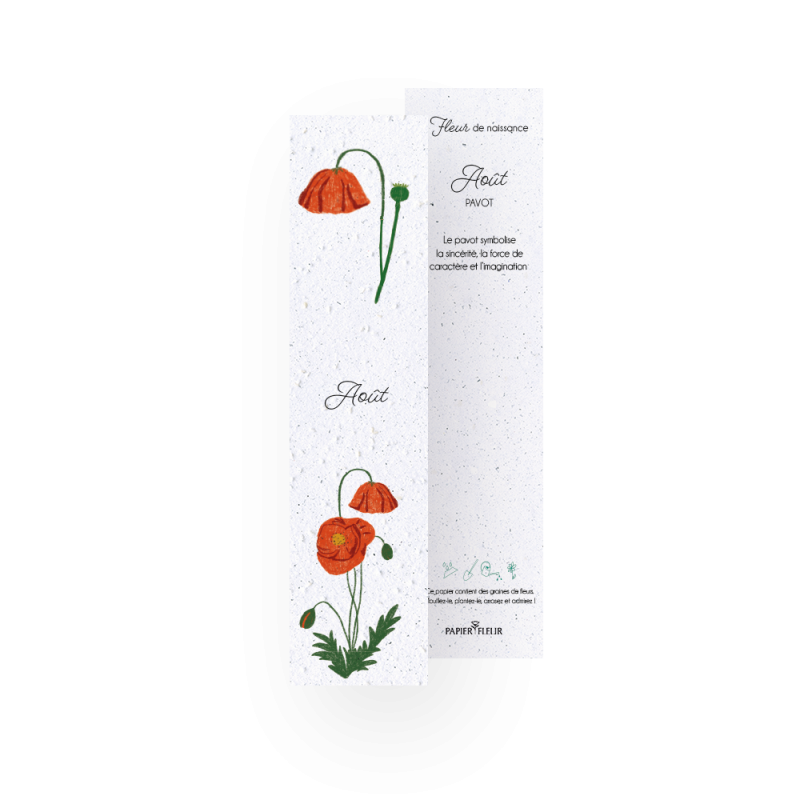 12 Marque-pages à planter - Fleurs de naissance | Papierfleur.fr, le papier qui fleurit