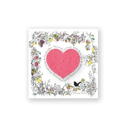 Carte - Cœur pour ma mère | Papierfleur.fr, le papier qui fleurit