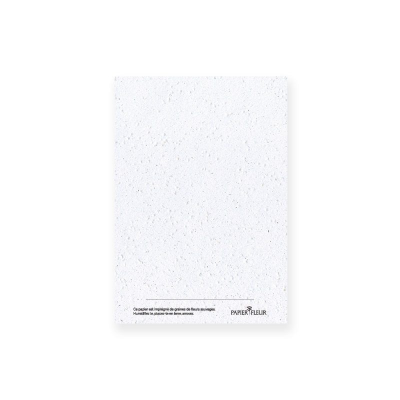 Carte à planter - L'écume des jours | Papierfleur.fr, le papier qui fleurit