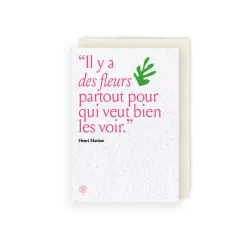 Carte à planter « Matisse et les fleurs »
