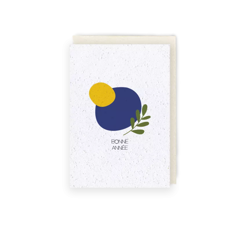 Carte à planter Bonne année « En Forme »  | Achat en ligne Papierfleur