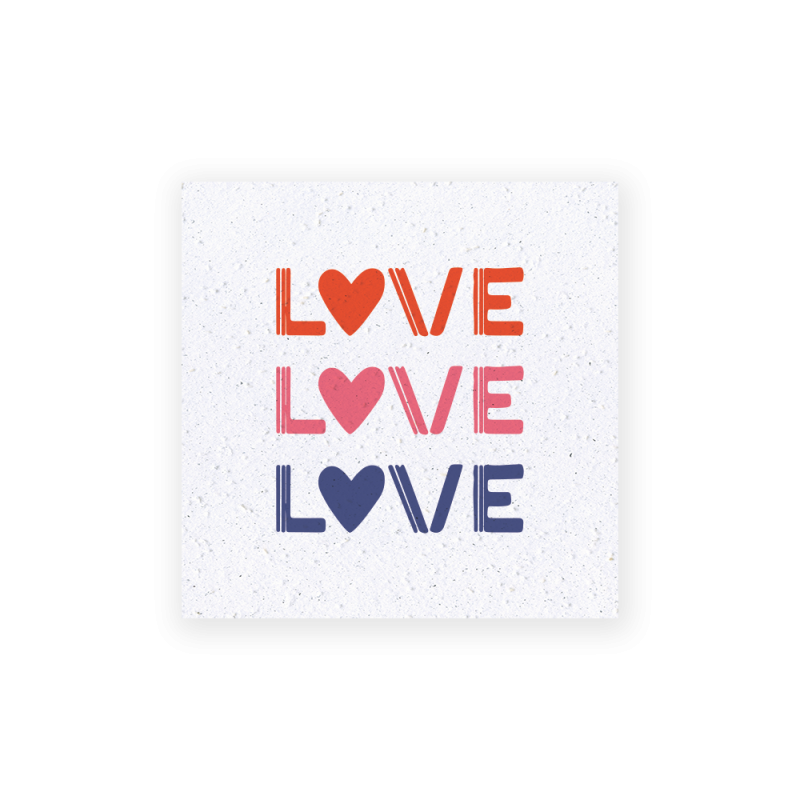 Carte à planter - All you need is love | Papierfleur.fr, le papier qui fleurit