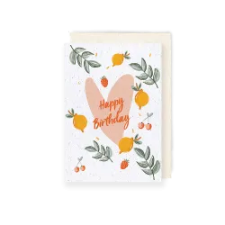 Carte anniversaire à planter - Fruity Birthday | Papierfleur.fr, le papier qui fleurit