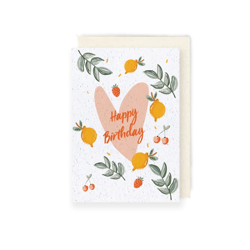 Carte anniversaire à planter - Fruity Birthday | Papierfleur.fr, le papier qui fleurit