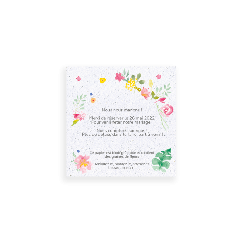 Faire-part à planter "Eclat de fleurs" | Papierfleur