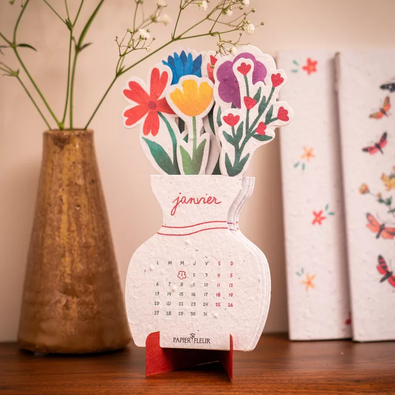 Calendrier à planter Bouquet Fleuri | Calendrier 2025 Papierfleur