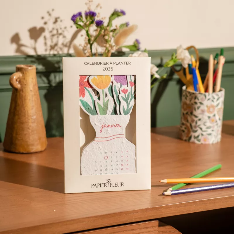 Calendrier à planter Bouquet Fleuri | Calendrier 2025 Papierfleur