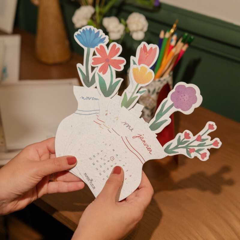 Calendrier à planter Bouquet Fleuri | Calendrier 2025 Papierfleur