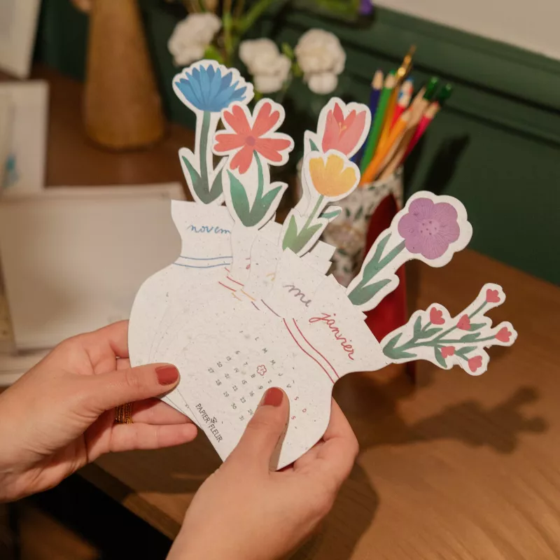 Calendrier à planter Bouquet Fleuri | Calendrier 2025 Papierfleur
