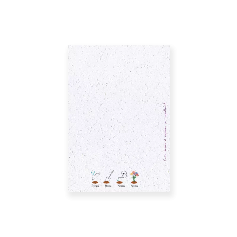 Carte à planter « bonne fête maman » | Papierfleur.fr, le papier qui fleurit